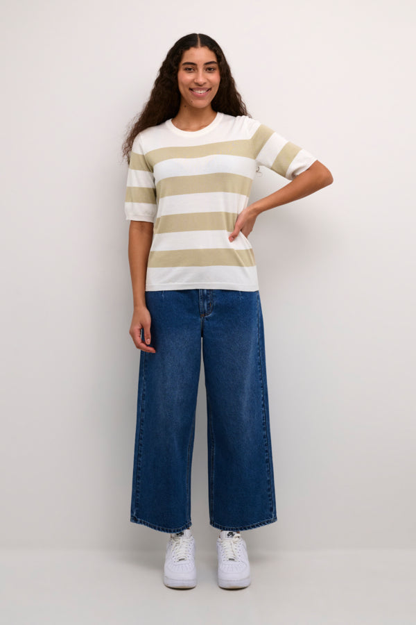KALizza Striped Knit Chalk Feather Grey