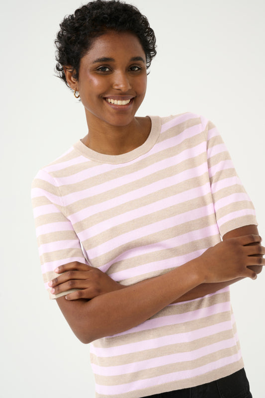 KALizza Striped Knit Feather Gray Mel.