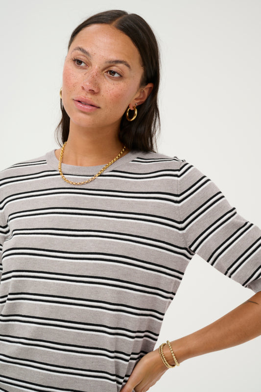 KALizza Striped Knit Elephant Black