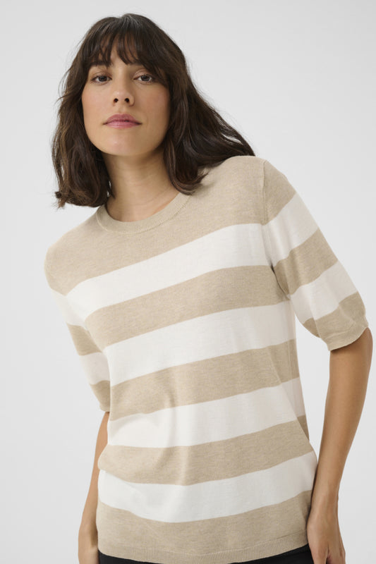 KALizza Striped Knit Feather Grey Chalk