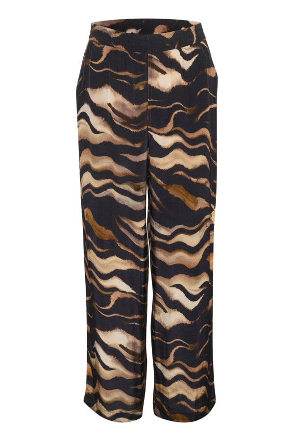 KALaila Pants Black / Brown Tiger