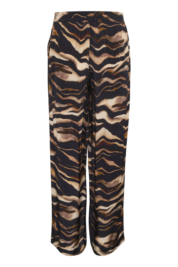 KALaila Pants Black / Brown Tiger