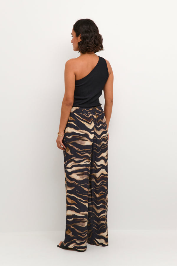 KALaila Pants Black / Brown Tiger