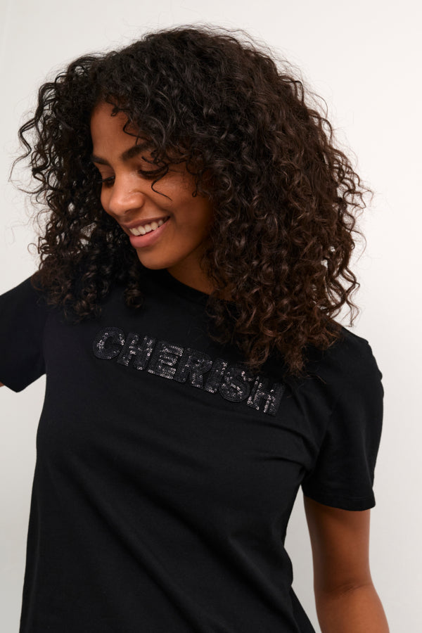 KASandra T-Shirt Black Deep