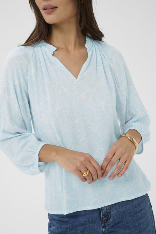 KATine Amber Blouse Nantucket Breeze