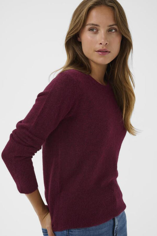 KANiel Crew Neck Pullover Windsor Wine