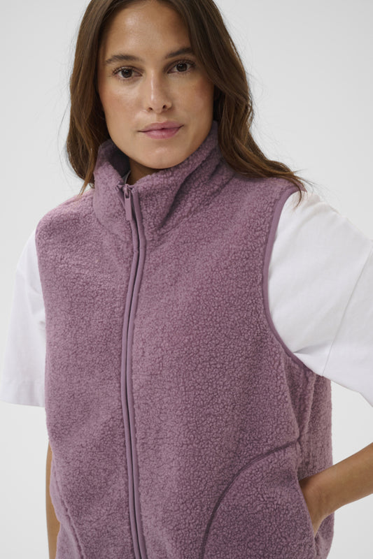 KAAlly Fleece Vest Mauve Shadows