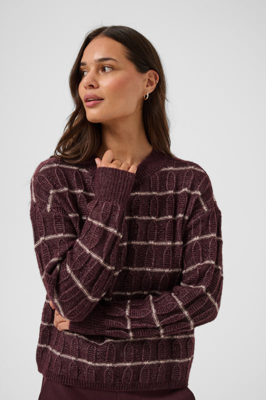 KASirens Striped Pullover Fudge