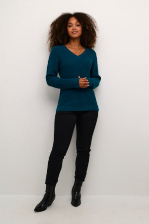 CRMuka V-Neck Knit Pullover Gibraltar Sea