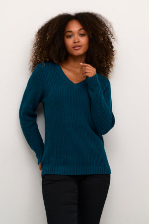 CRMuka V-Neck Knit Pullover Gibraltar Sea