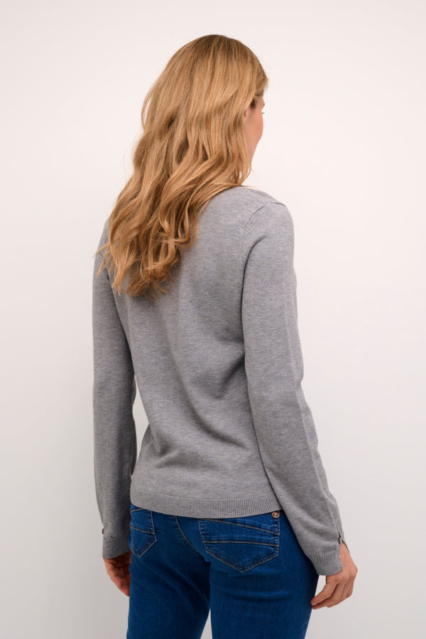 CRDela Knit Cardigan Light Grey Melange