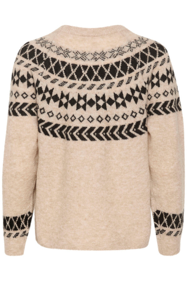 CRCherrie Knit Pullover Ancient Scroll Jaquard