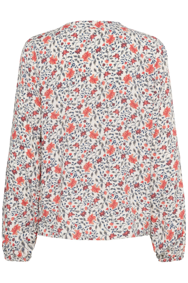 CRNaomi Flounce Blouse Porcelain Rose Flower
