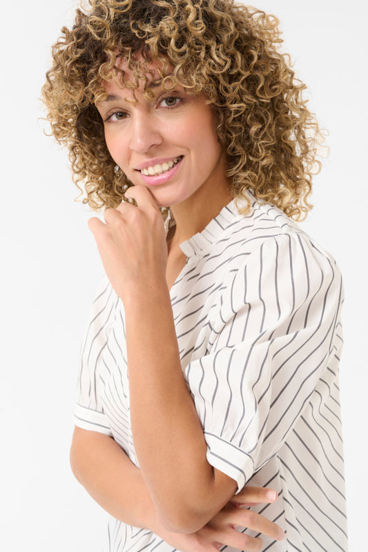 CRNaomi Blouse Marshmallow Stripe