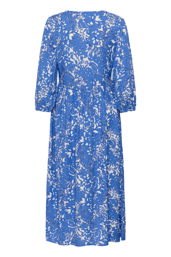 CRTiah Smock Dress Blue Toile