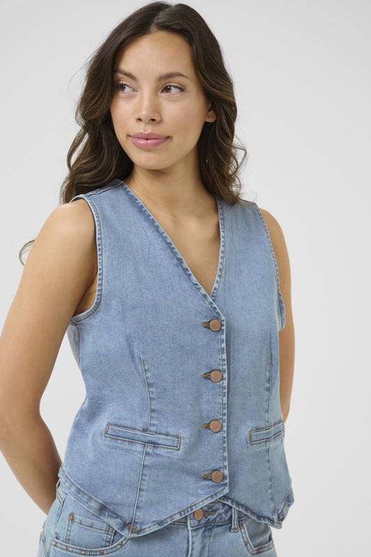 CRAlma Waistcoat Medium Blue