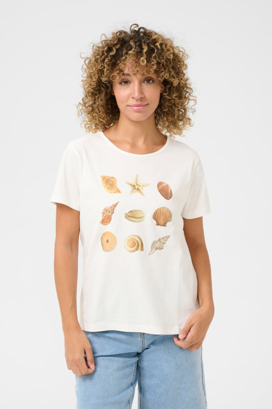 CRAmalua T-Shirt Natural Shells