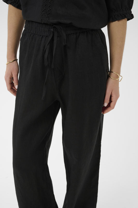 CRBellis Linen Pant Pitch Black