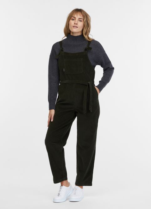 RAZetia Corduroy Latzhose Dark Olive