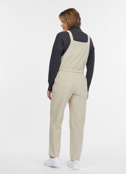 RAZetia Corduroy Latzhose Ecru