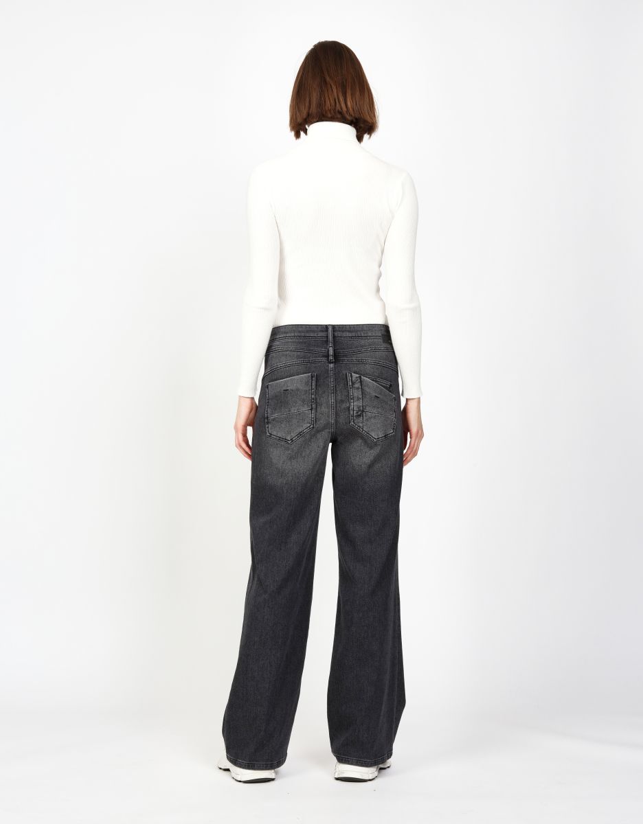 Gang 94Amelie Wide Turegrey Mid Wash