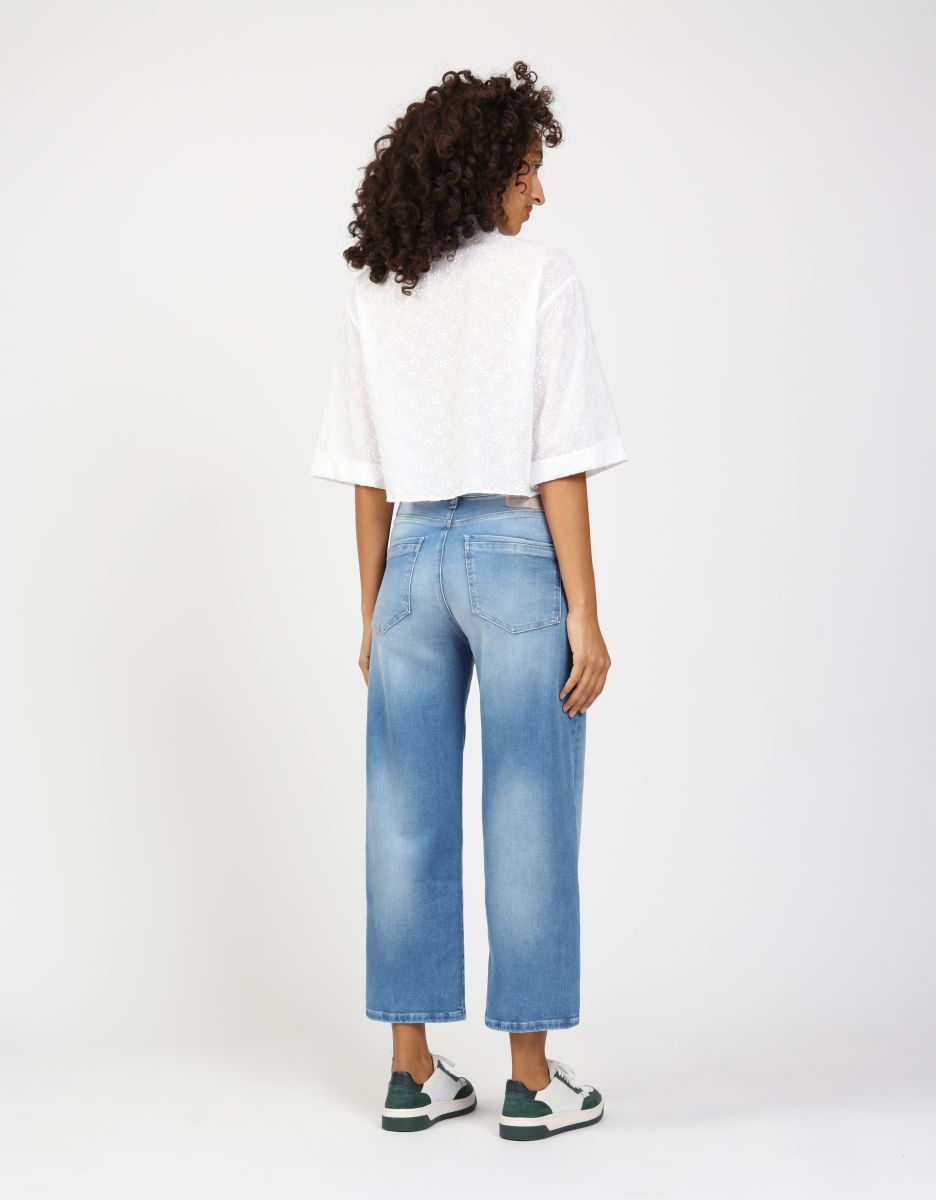 Gang 94Jul Cropped Jeans Azure Blue Wash