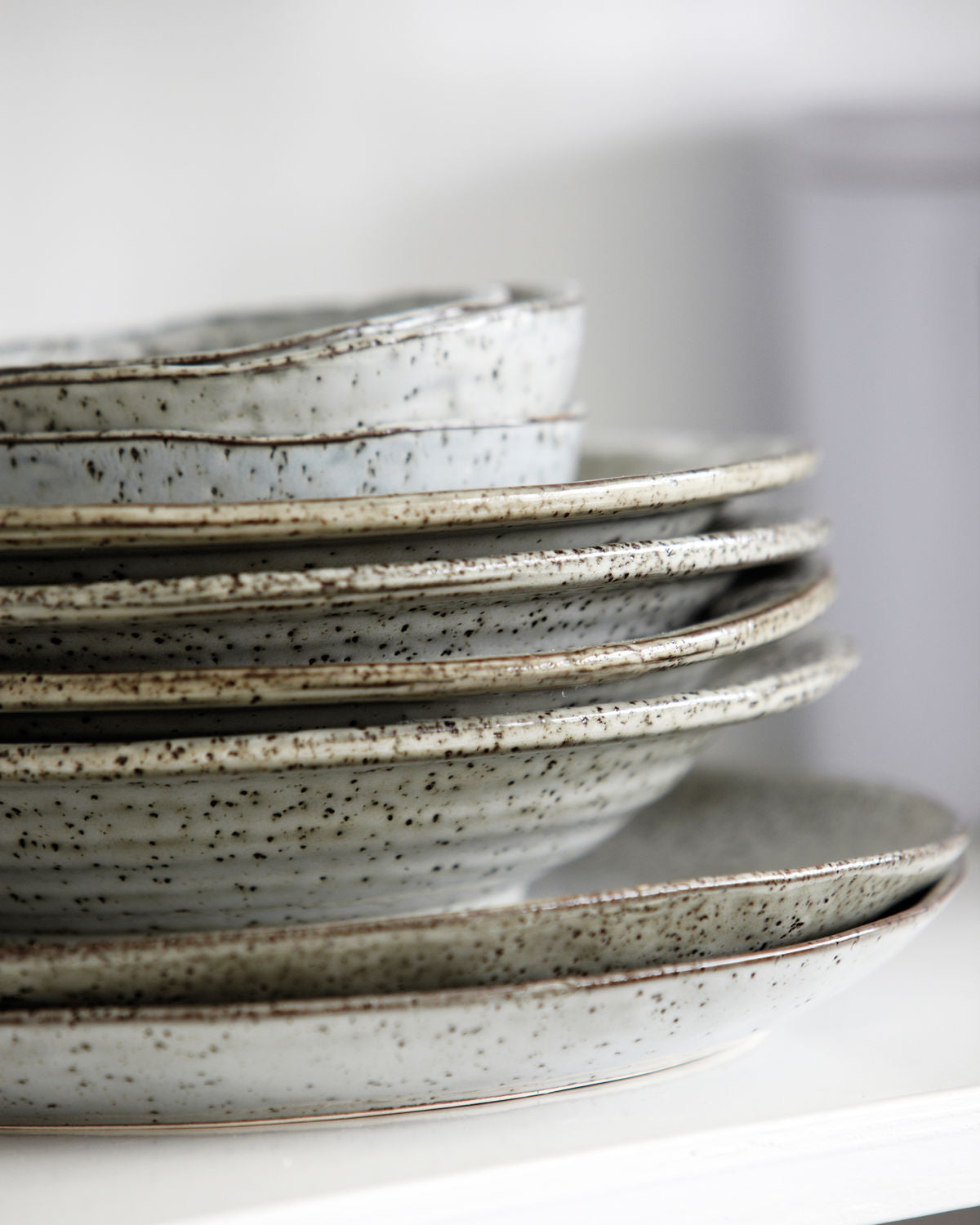 Cake Plate Rustic Grey Blue