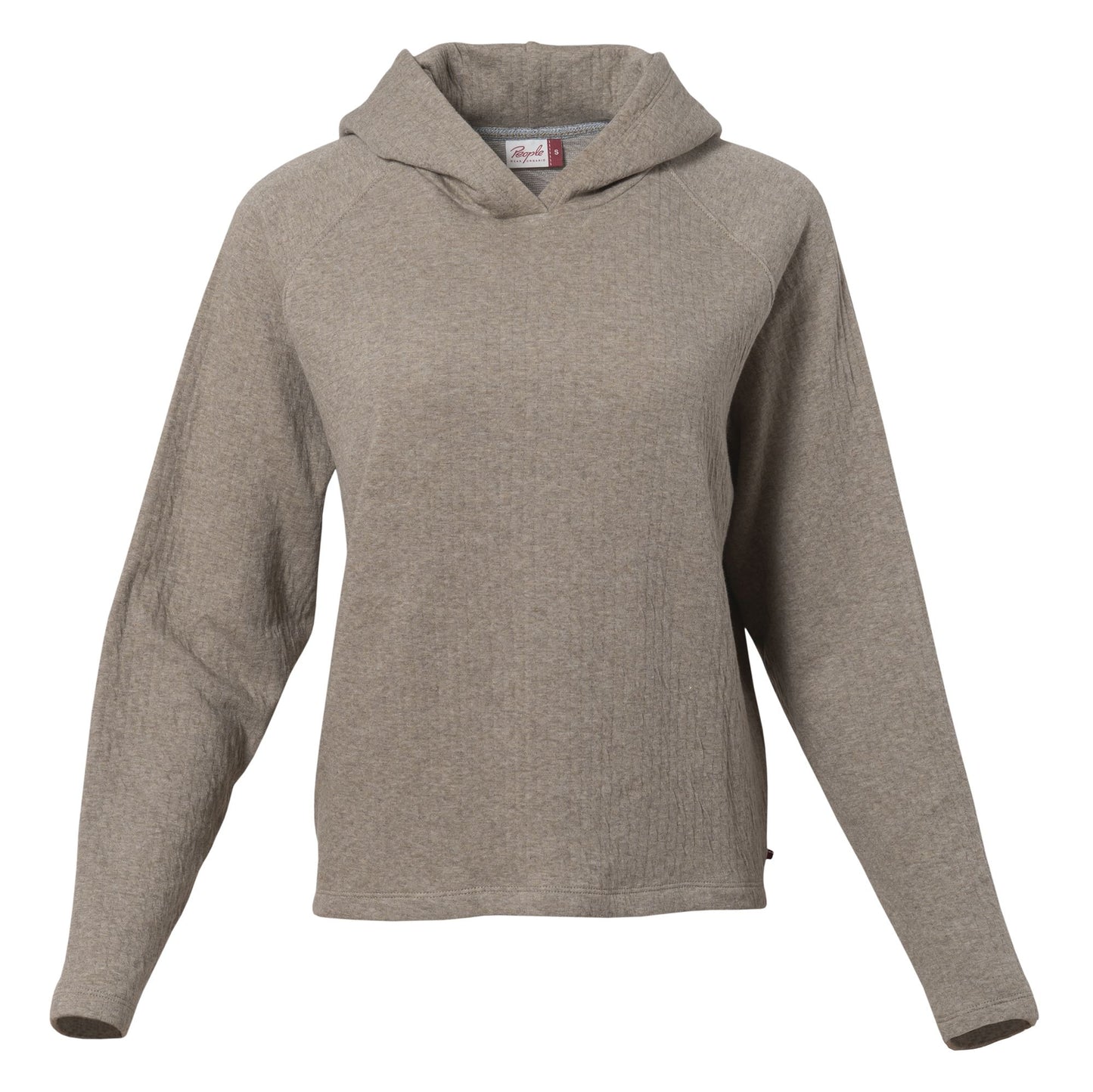 PWO Sweater mit Kapuze Taupe Melange