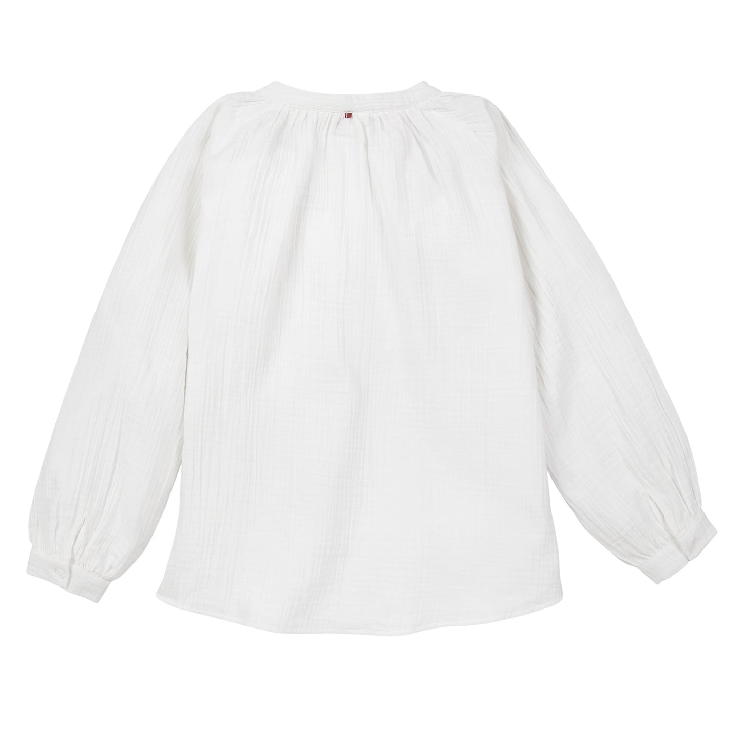 PWO Musselin Langarm Bluse Weiß