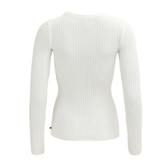 PWO Rippstrick Pullover weiß