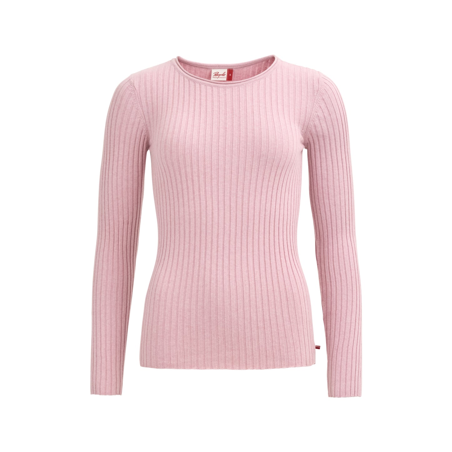 PWO Rippstrick Pullover Rosa Melange