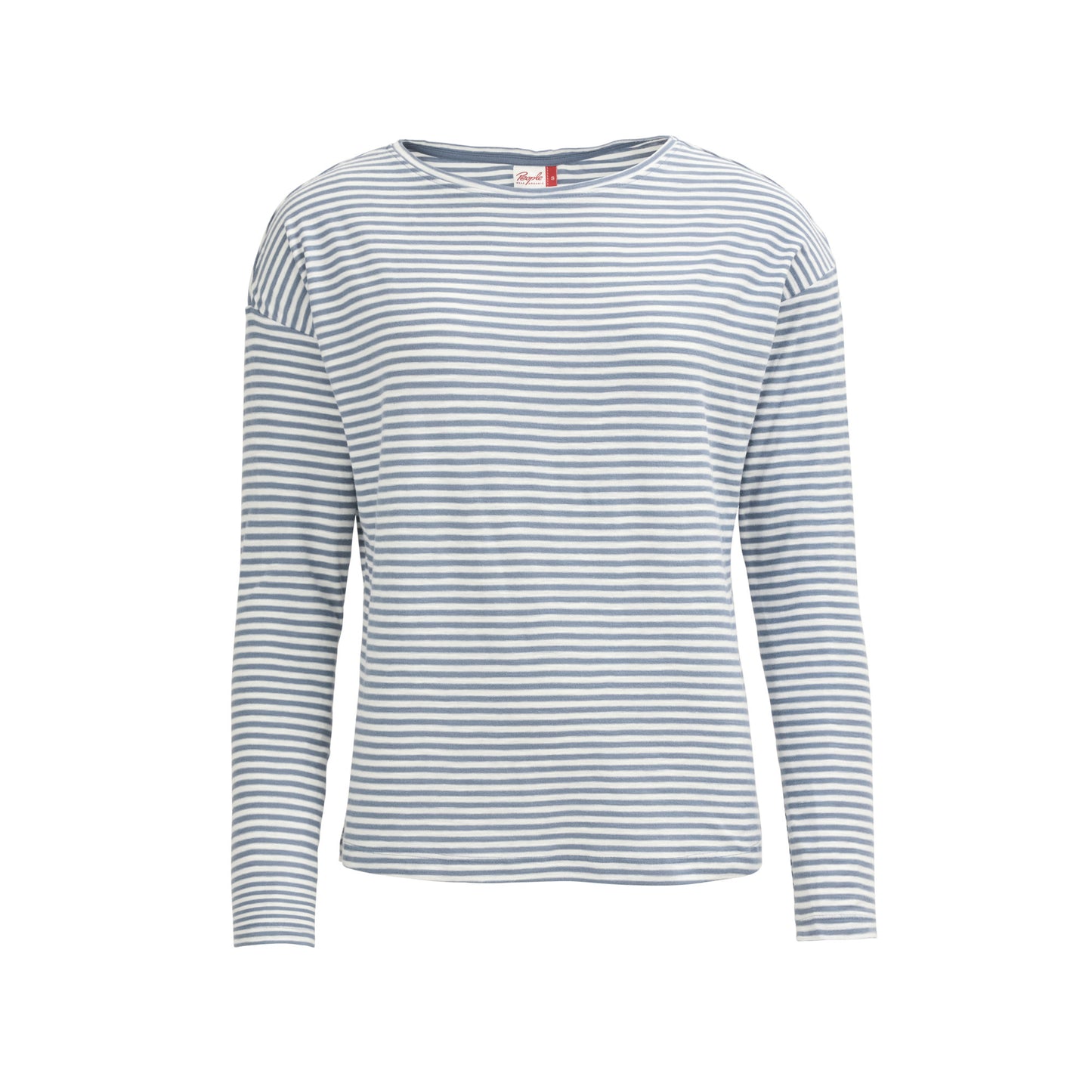PWO Langarm Shirt Jeansblau