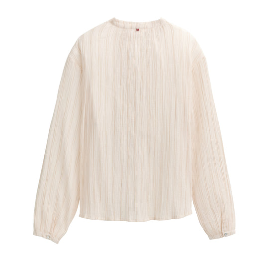 PWO Langarm Bluse Puder