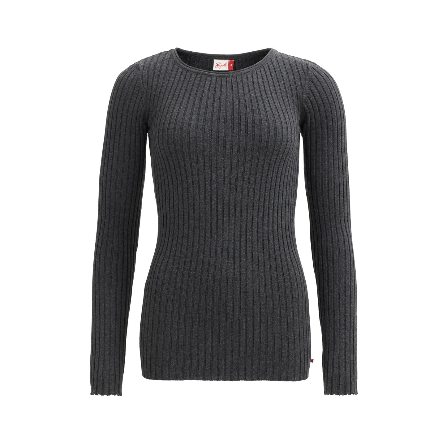 PWO Rippstrick Pullover Anthrazit
