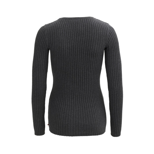 PWO Rippstrick Pullover Anthrazit
