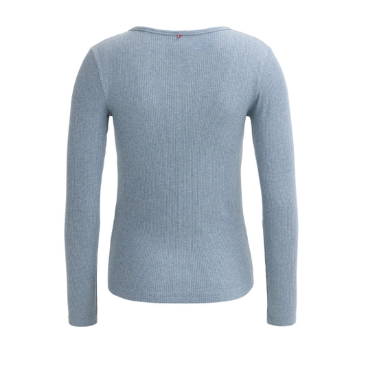 PWO Langarm-Shirt Rauchblau