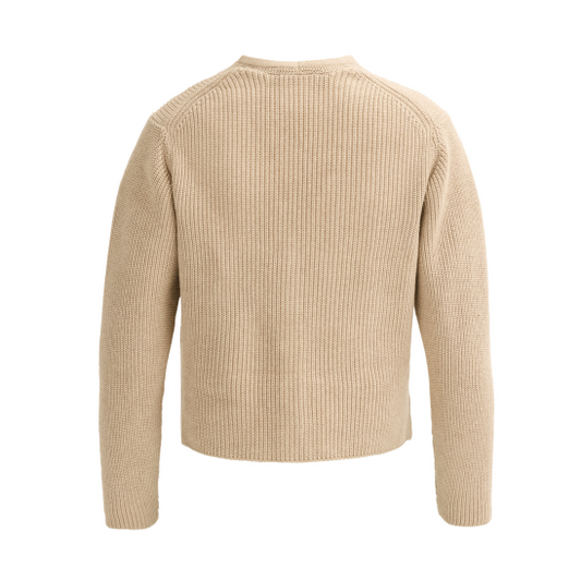 PWO Rippstrick Jacke Sand Melange