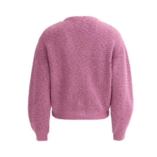 PWO Rippstrick Jacke Malve