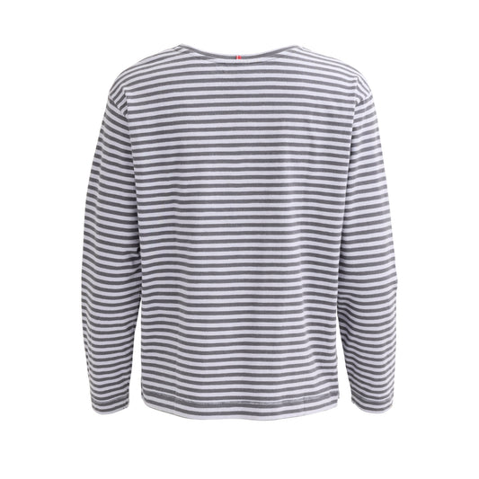 PWO Langarmshirt Dunkelblau geringelt