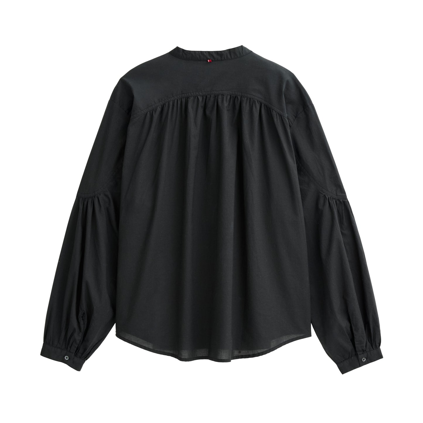 PWO Langarm Bluse Schwarz