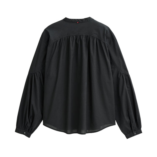 PWO Langarm Bluse Schwarz