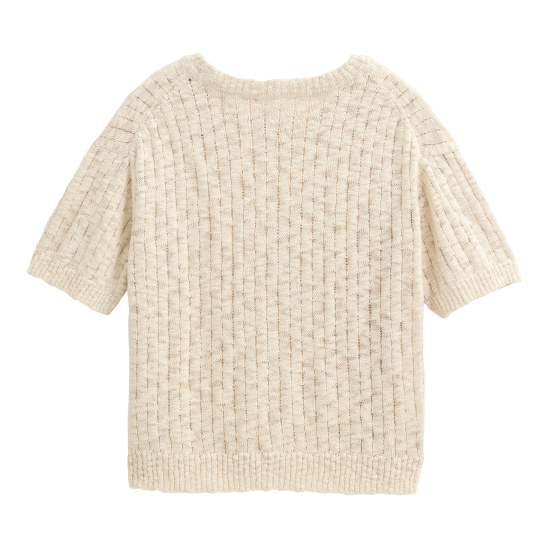 PWO Rippstrick Pullover Natur