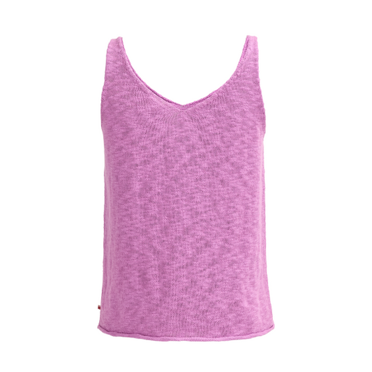 PWO Slub Glattstrick Top Malve