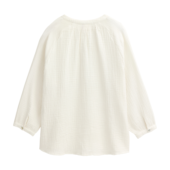 PWO Musselin Bluse Weiß