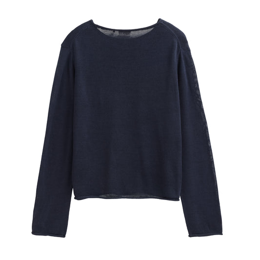 PWO Strick-Pullover Dunkelblau
