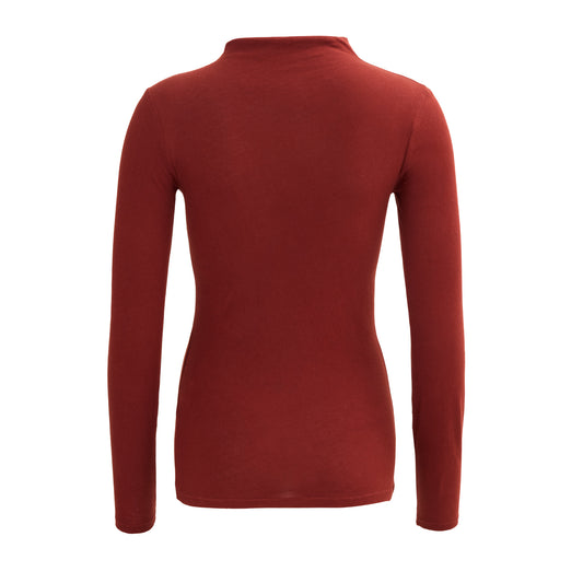 PWO Langarmshirt Terrakotta