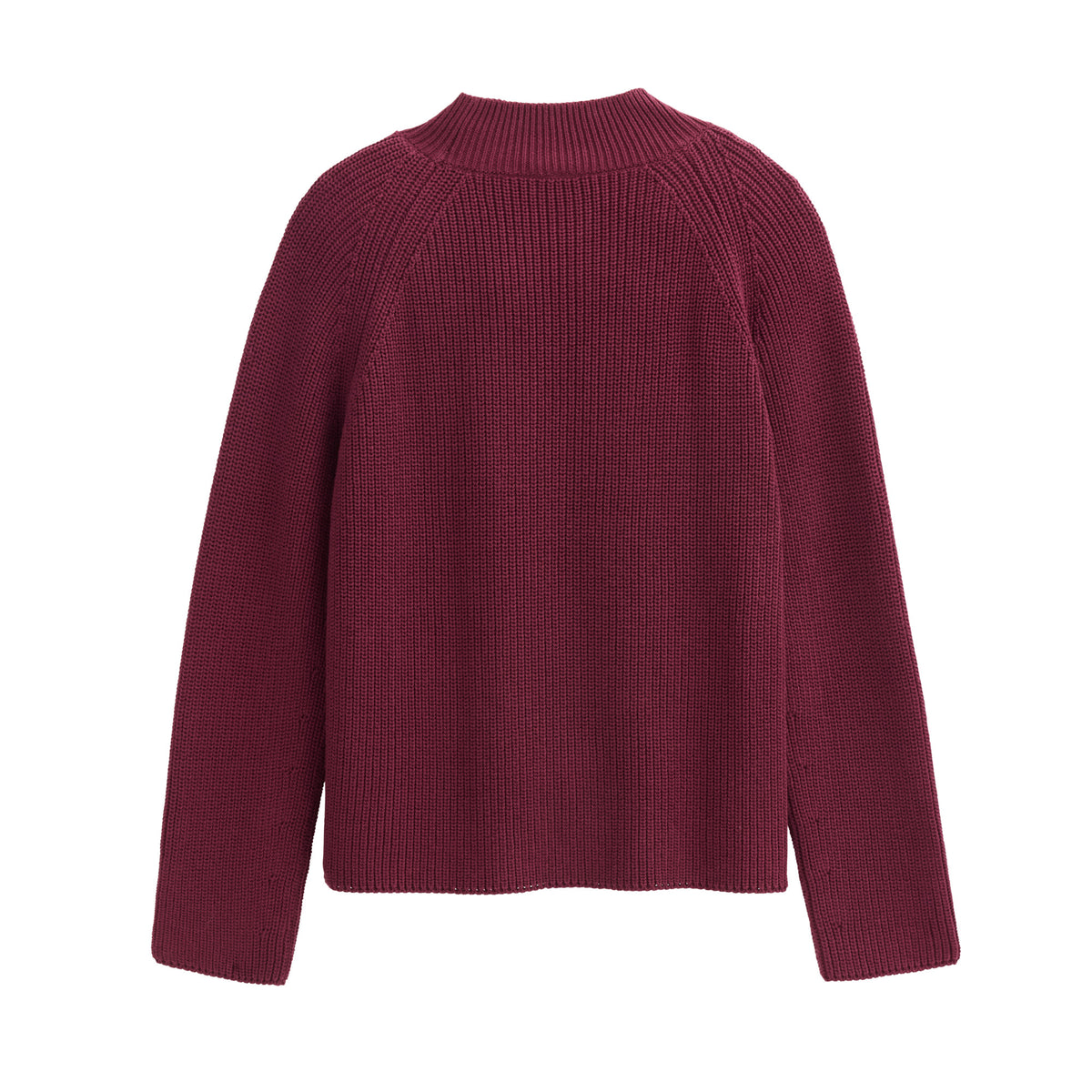 PWO Rippstrick Raglan Pullover Bordeaux