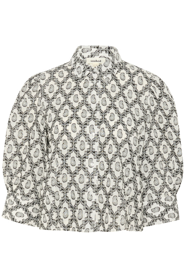SLErika Hella Shirt 3/4 Creme Cotton