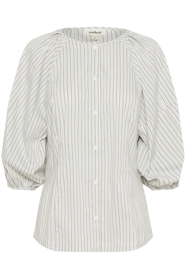 SLHelen Shirt Blouse Green Shirt Stripe