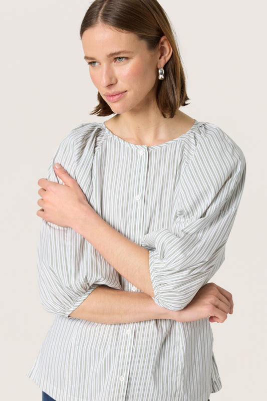 SLHelen Shirt Blouse Green Shirt Stripe
